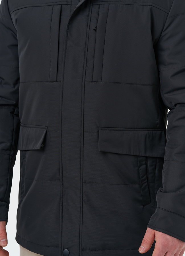 Мужская утепленная куртка с капюшоном модель № 30274 универмаг малина