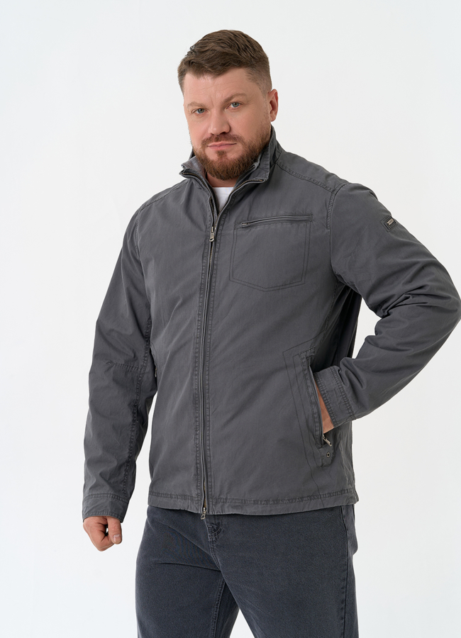 Мужская куртка ветровка с воротником стойкой модель № 32521 в рассрочку