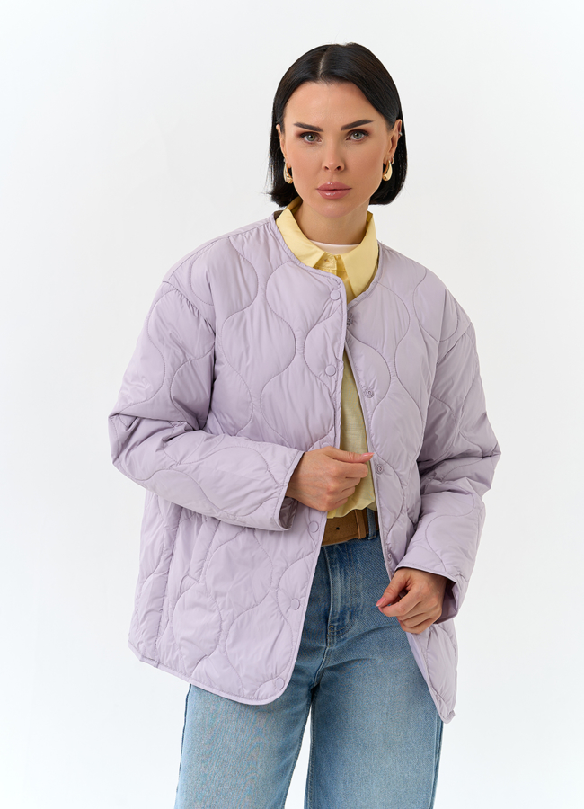 Женская утепленная куртка модель № 32758 меха малина