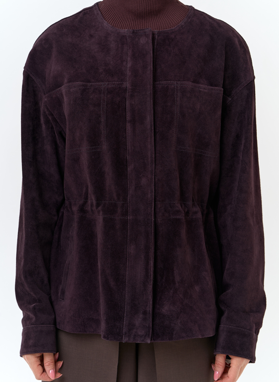 Жакет из натуральной замши