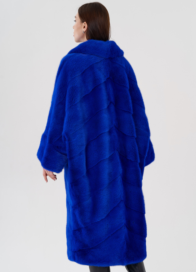 Норковая шуба с английским воротником  модель № 83359 в кредит