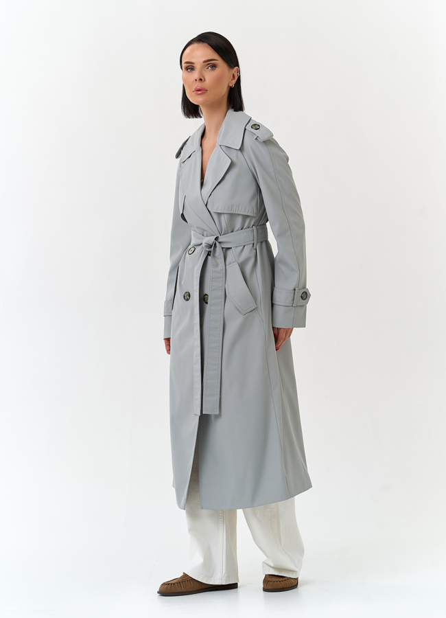 Женский плащ с поясом модель № 33114 в рассрочку