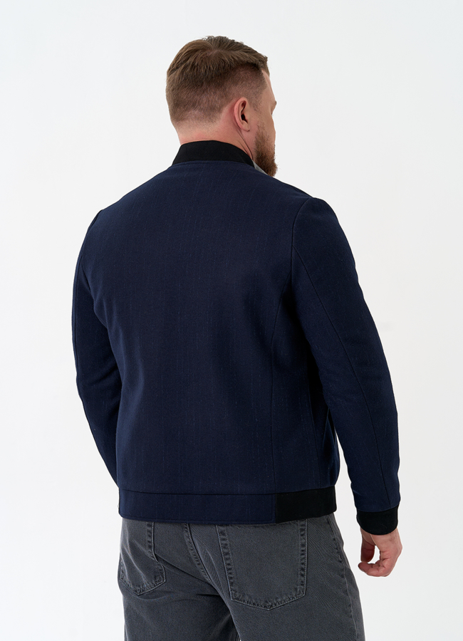 фото Мужское укороченное пальто бомбер модель № 32894