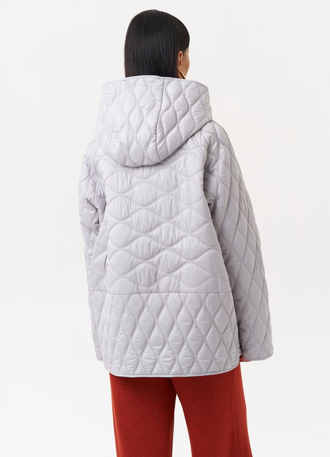 Женская стеганая куртка с капюшоном модель № 30021 в кредит