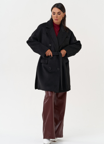 Женское пальто черного цвета