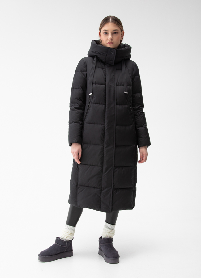 Женский пуховик с капюшоном  модель № 28383 в кредит